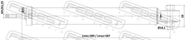 Amortizatorius FEBEST 22110-005R