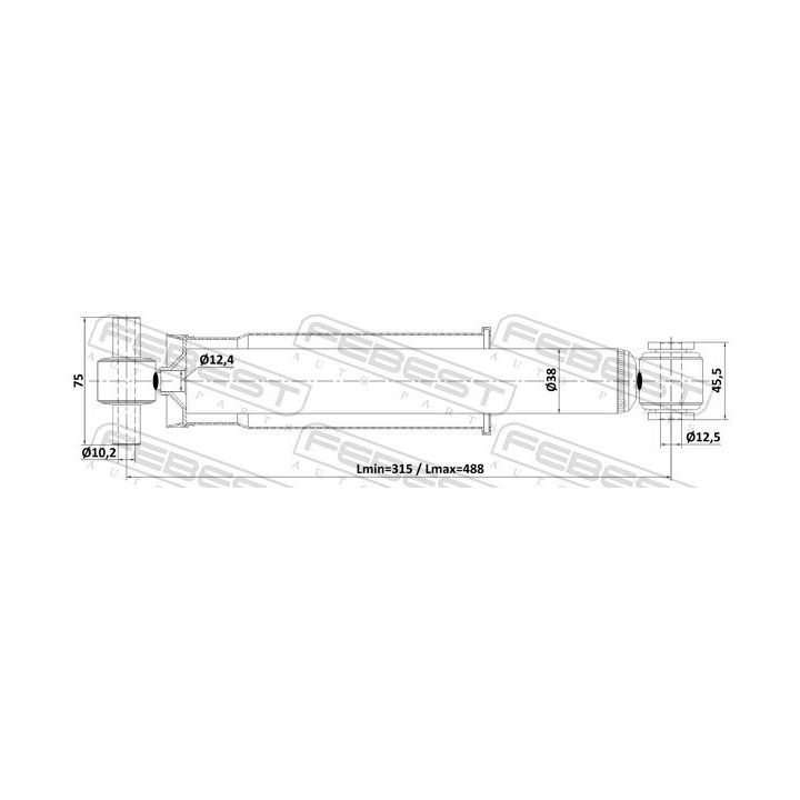 Amortizatorius FEBEST 24110-005R