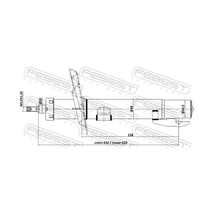 Amortizatorius FEBEST 24110-008F