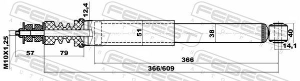 Amortizatorius FEBEST 24656581R