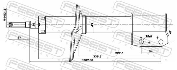 Amortizatorius FEBEST 24666258F