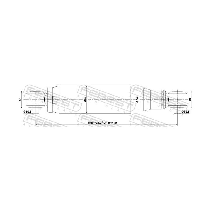 Amortizatorius FEBEST 25110-002R