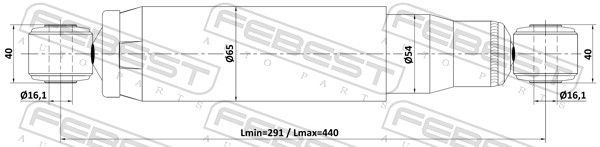 Amortizatorius FEBEST 25110-002R