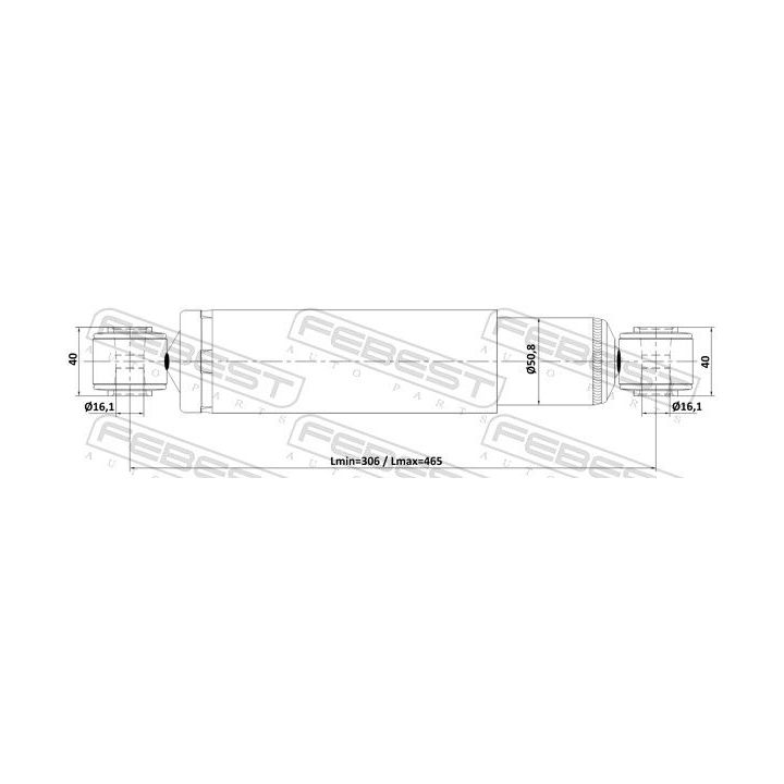 Amortizatorius FEBEST 25110-003R
