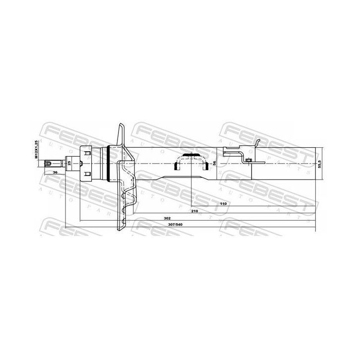 Amortizatorius FEBEST 29664168RR
