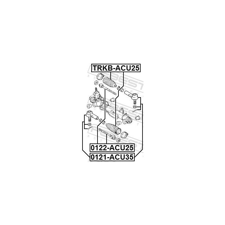 Skersinės vairo trauklės galas FEBEST 0121-ACU35