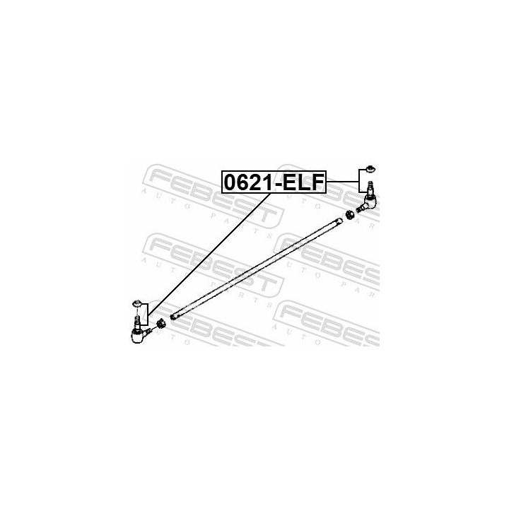 Skersinės vairo trauklės galas FEBEST 0621-ELF