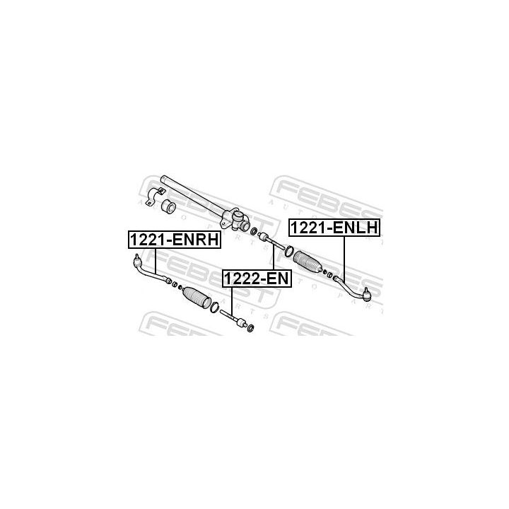 Skersinės vairo trauklės galas FEBEST 1221-ENRH