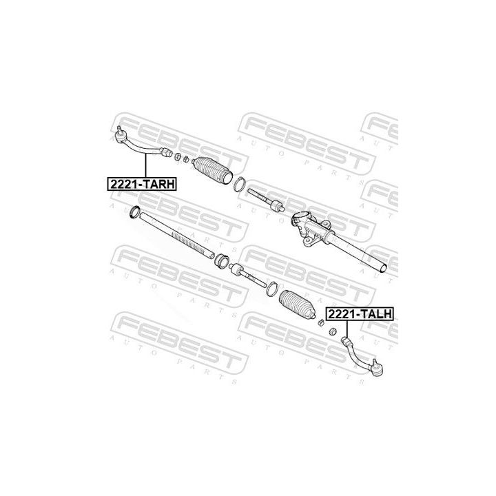 Skersinės vairo trauklės galas FEBEST 2221-TARH