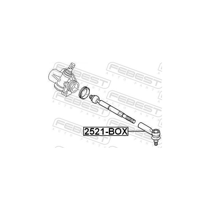 Skersinės vairo trauklės galas FEBEST 2521-BOX