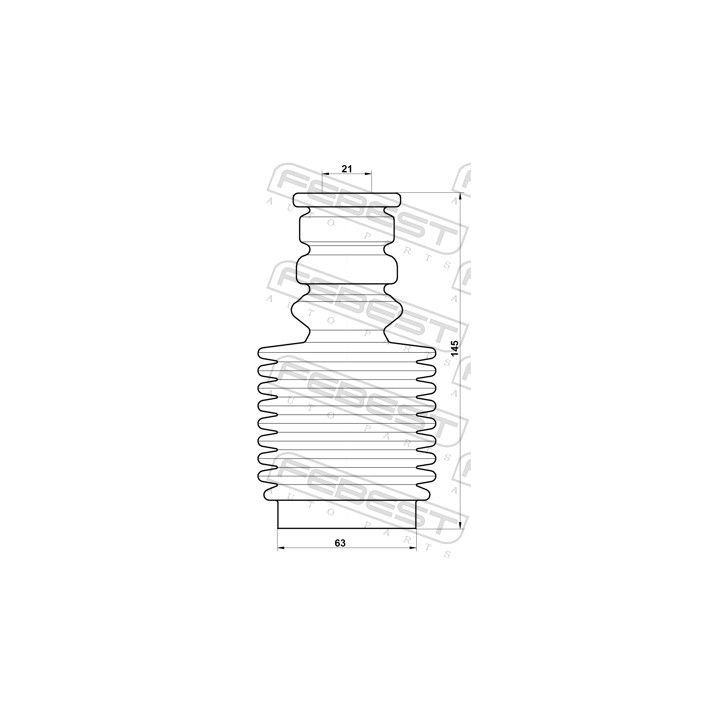 Apsauginio dangtelio komplektas, amortizatorius FEBEST RNSHB-MEGIIIF-KIT