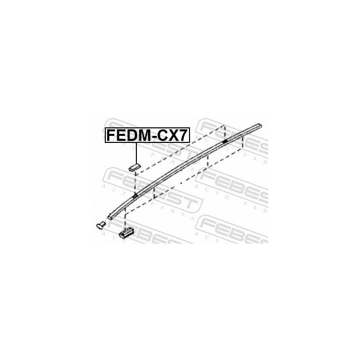 Apdailos/apsauginės juostelė, šoninė sienelė FEBEST FEDM-CX7