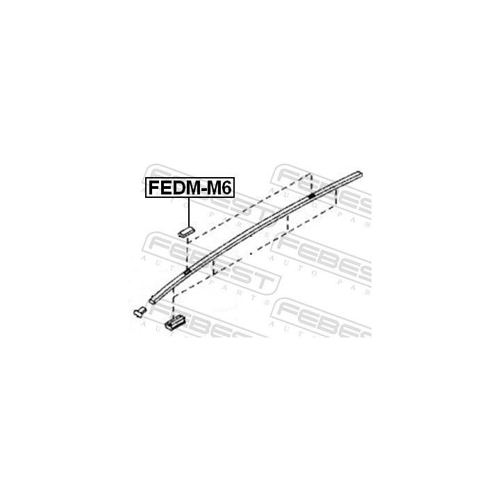Apdailos/apsauginės juostelė, šoninė sienelė FEBEST FEDM-M6