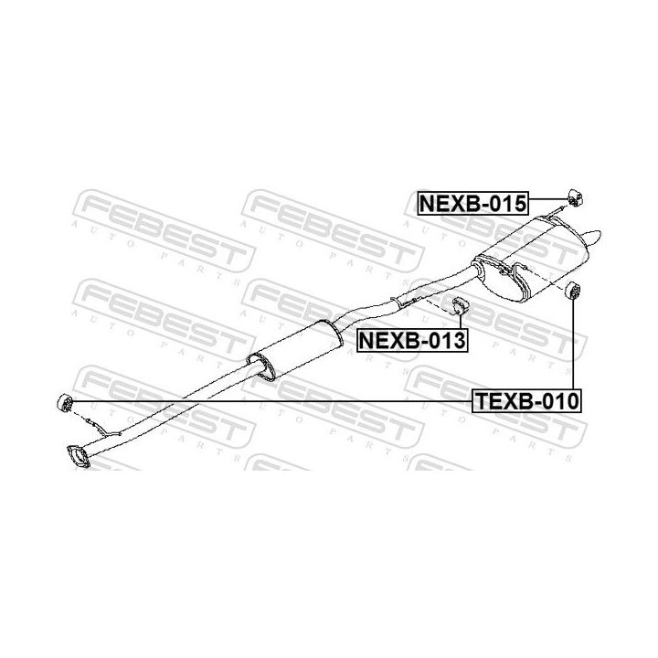 Laikiklis, išmetimo vamzdis FEBEST NEXB-013