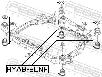 Stebulės laikiklio įvorė FEBEST HYAB-ELNF