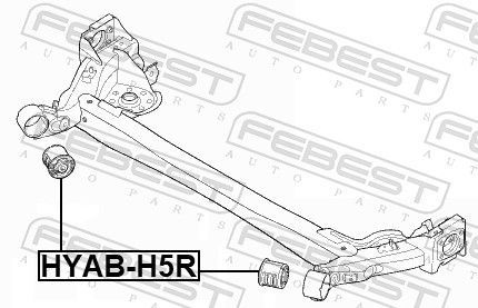 Stebulės laikiklio įvorė FEBEST HYAB-H5R