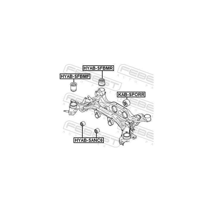 Stebulės laikiklio įvorė FEBEST HYAB-SFBMF