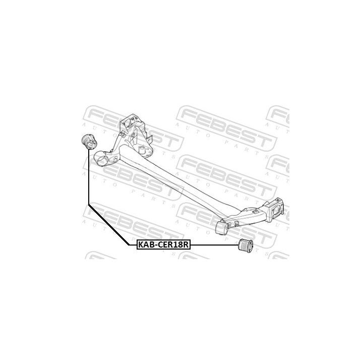 Stebulės laikiklio įvorė FEBEST KAB-CER18R