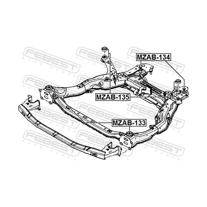 Stebulės laikiklio įvorė FEBEST MZAB-134