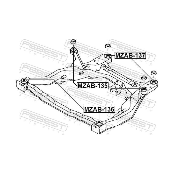 Stebulės laikiklio įvorė FEBEST MZAB-136