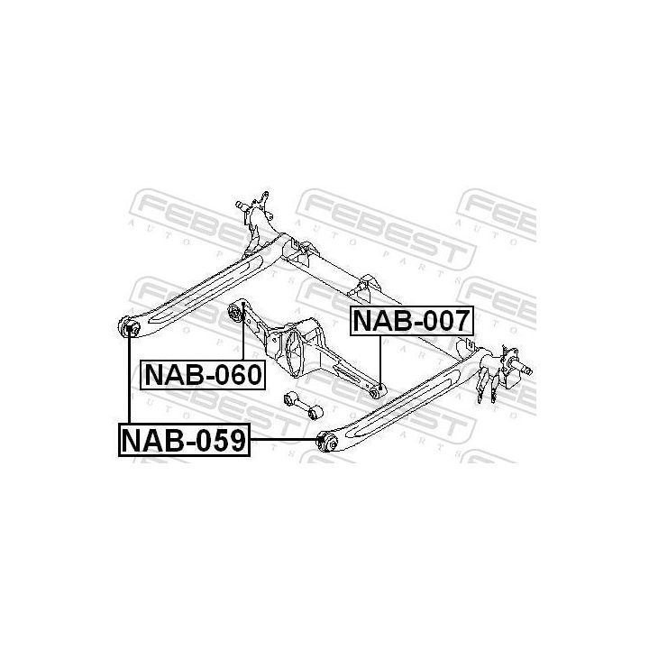 Stebulės laikiklio įvorė FEBEST NAB-059