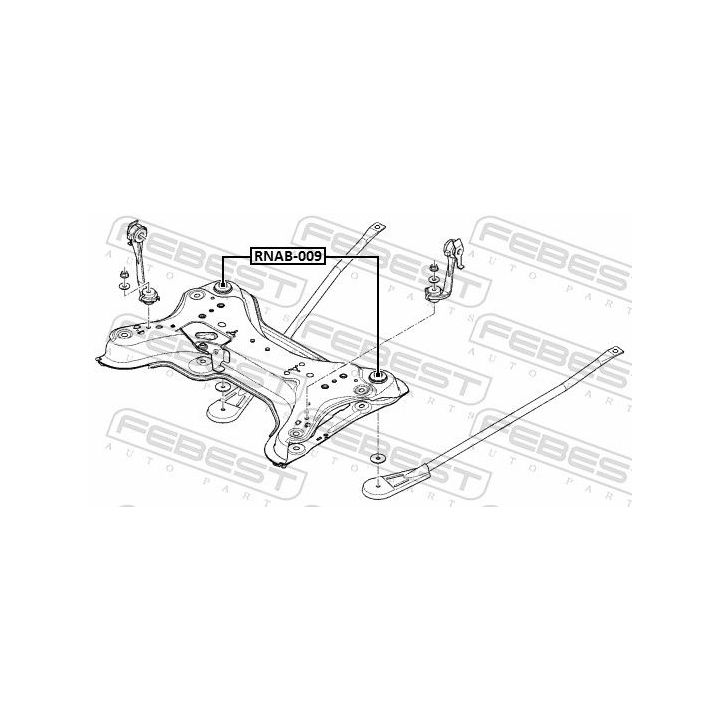 Stebulės laikiklio įvorė FEBEST RNAB-009
