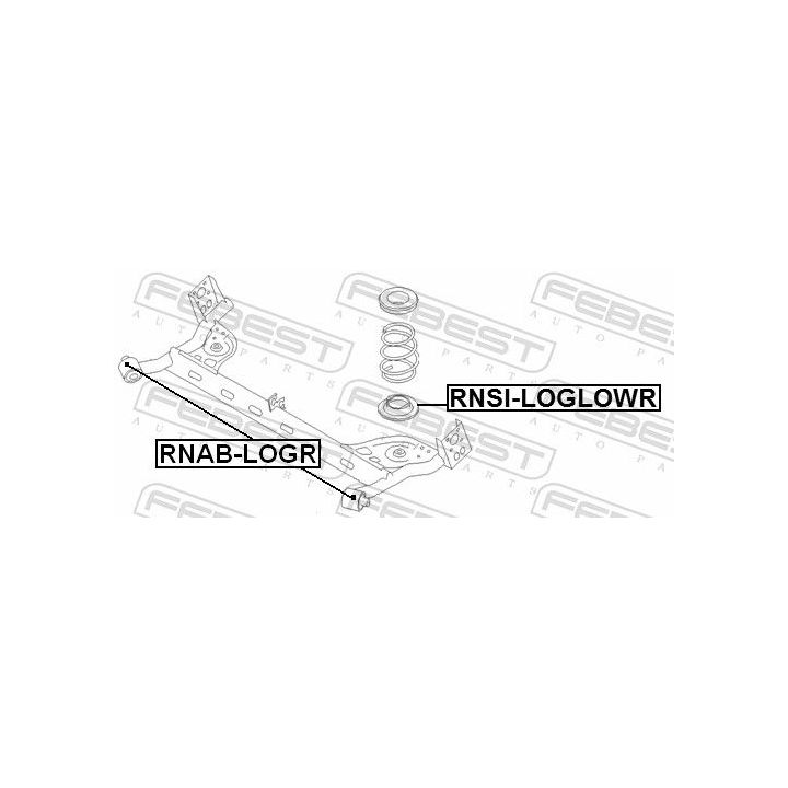 Stebulės laikiklio įvorė FEBEST RNAB-LOGR