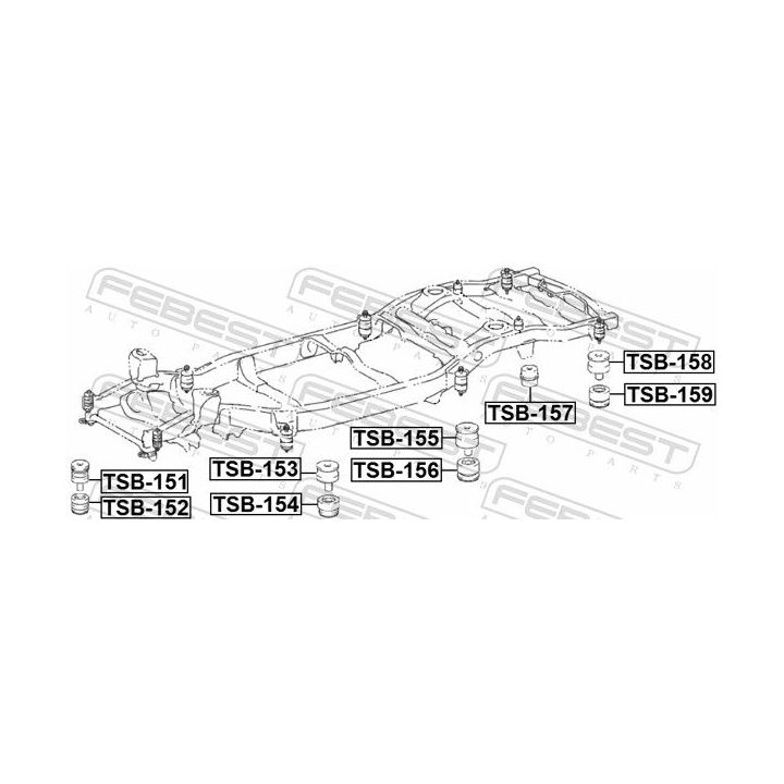 Stebulės laikiklio įvorė FEBEST TSB-156