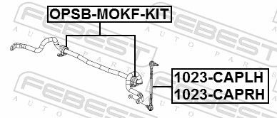 Remonto komplektas, stabilizatoriaus pakaba FEBEST OPSB-MOKF-KIT