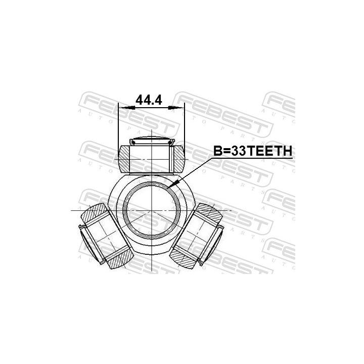 Trikojo įvorė, kardaninis velenas FEBEST 1216-TUC