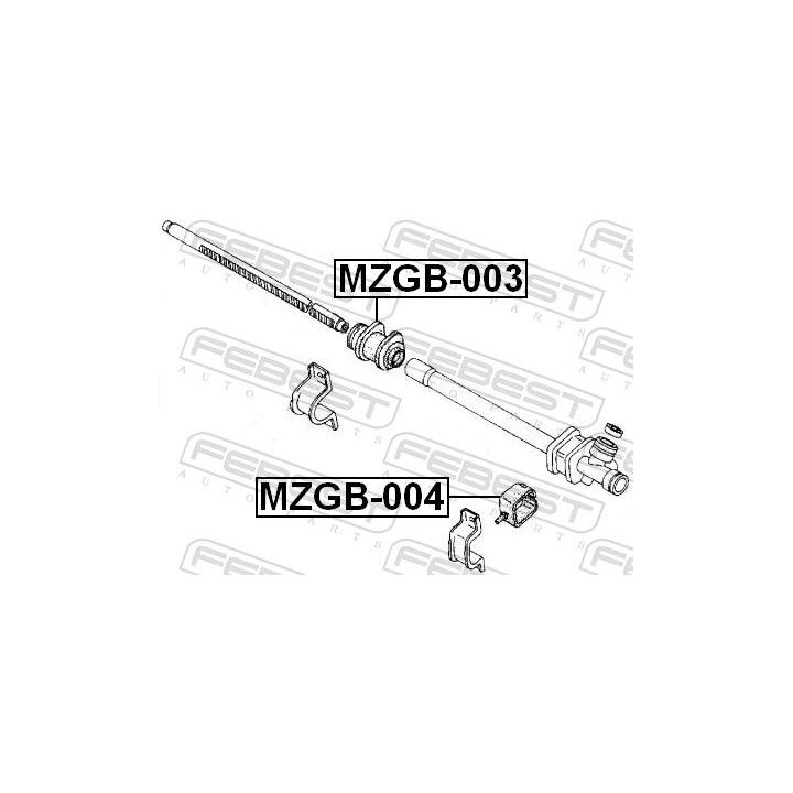 Montavimas, vairavimo pavara FEBEST MZGB-004