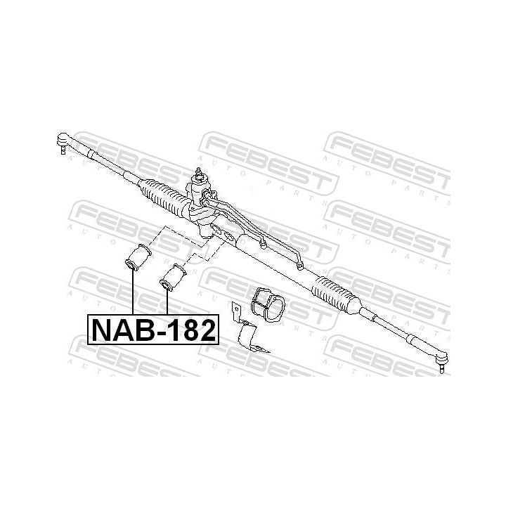 Montavimas, vairavimo pavara FEBEST NAB-182