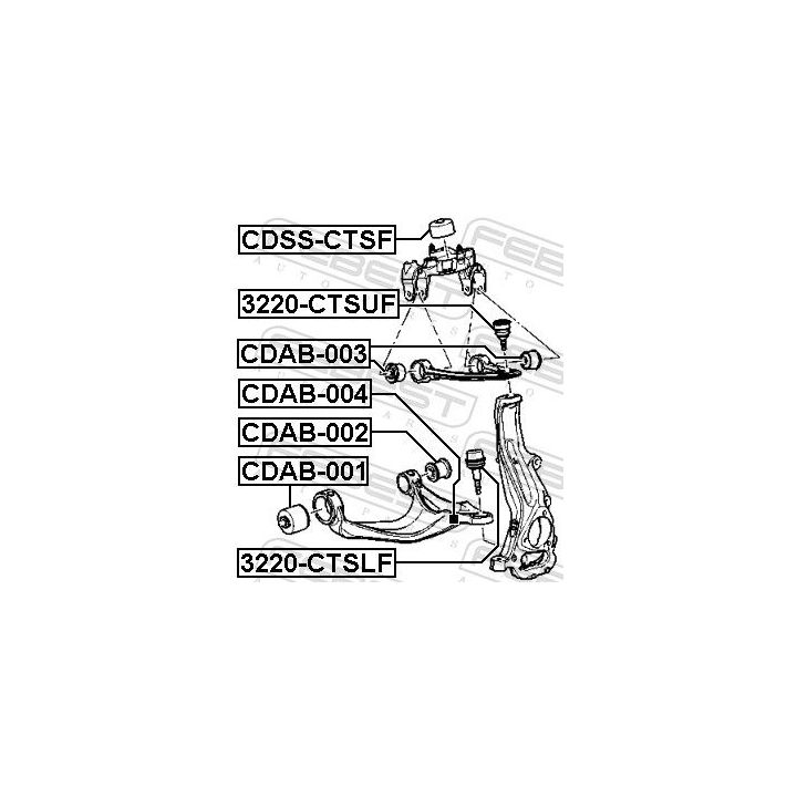 Pakabos statramsčio atraminis guolis FEBEST CDSS-CTSF