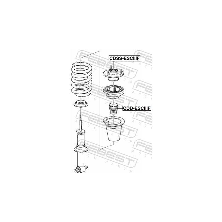 Pakabos statramsčio atraminis guolis FEBEST CDSS-ESCIIIF