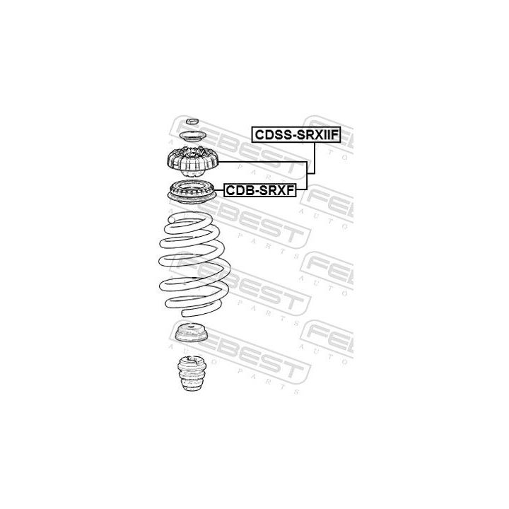 Pakabos statramsčio atraminis guolis FEBEST CDSS-SRXIIF