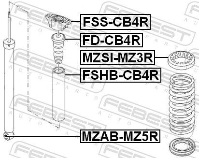 Pakabos statramsčio atraminis guolis FEBEST FSS-CB4R