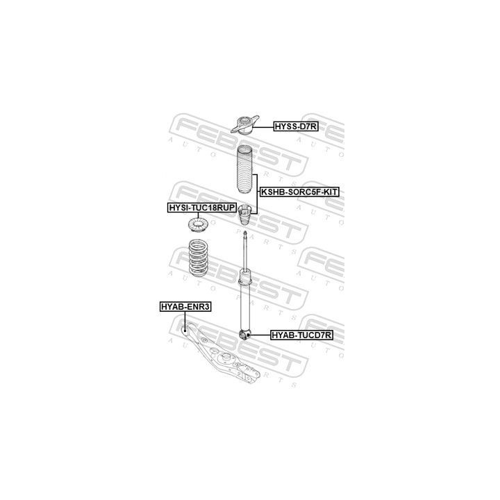 Pakabos statramsčio atraminis guolis FEBEST HYSS-D7R