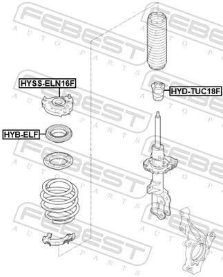 Pakabos statramsčio atraminis guolis FEBEST HYSS-ELN16F