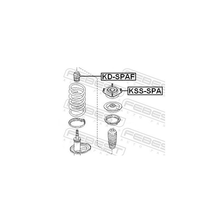 Pakabos statramsčio atraminis guolis FEBEST KSS-SPA