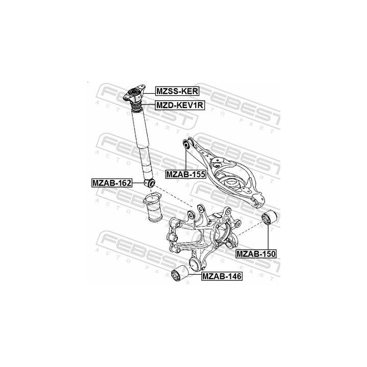 Pakabos statramsčio atraminis guolis FEBEST MZSS-KER