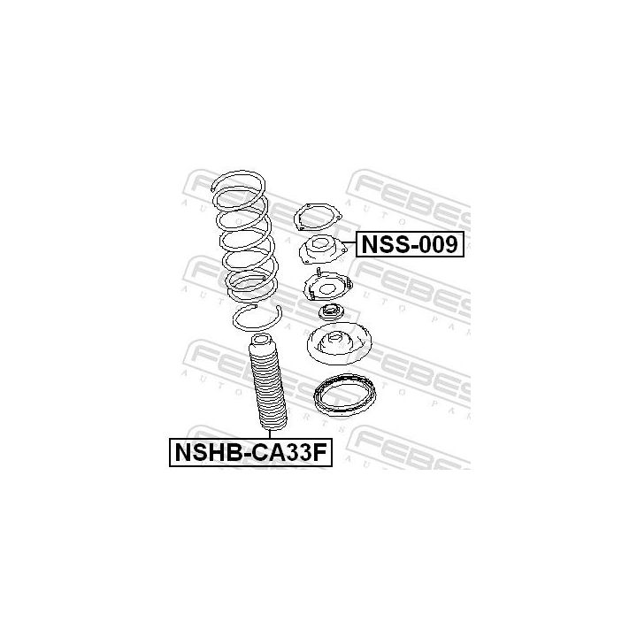 Pakabos statramsčio atraminis guolis FEBEST NSS-009