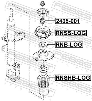 Pakabos statramsčio atraminis guolis FEBEST RNSS-LOG