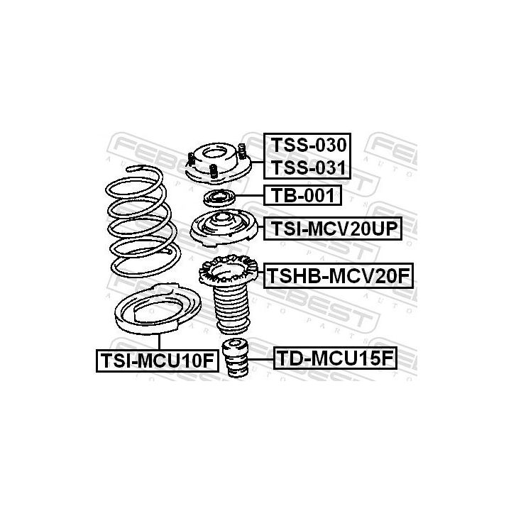 Pakabos statramsčio atraminis guolis FEBEST TSS-030