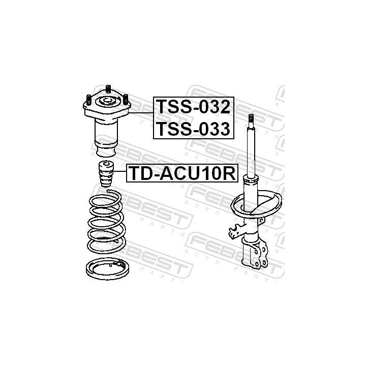Pakabos statramsčio atraminis guolis FEBEST TSS-033
