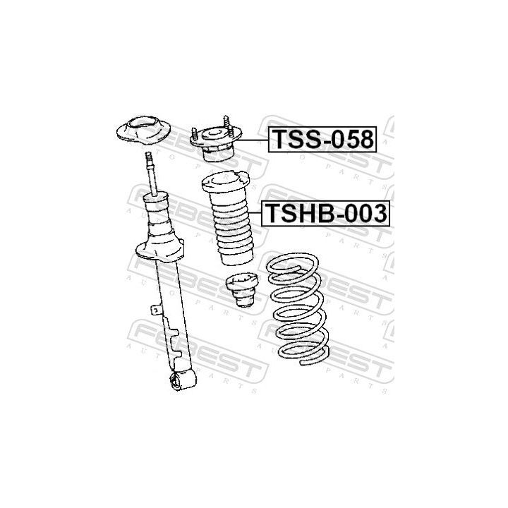 Pakabos statramsčio atraminis guolis FEBEST TSS-058