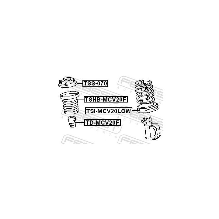 Pakabos statramsčio atraminis guolis FEBEST TSS-070