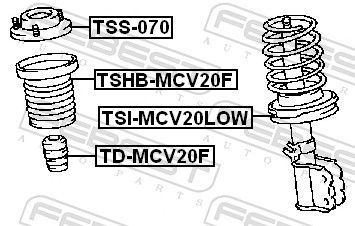 Pakabos statramsčio atraminis guolis FEBEST TSS-070