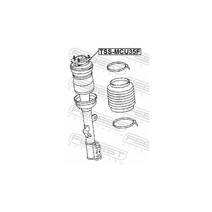 Pakabos statramsčio atraminis guolis FEBEST TSS-MCU35F
