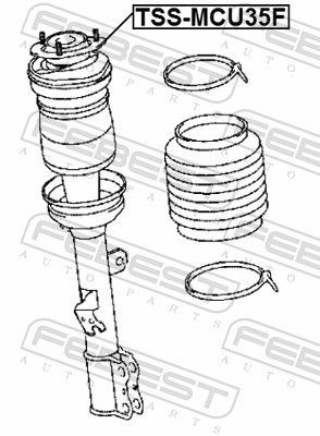 Pakabos statramsčio atraminis guolis FEBEST TSS-MCU35F