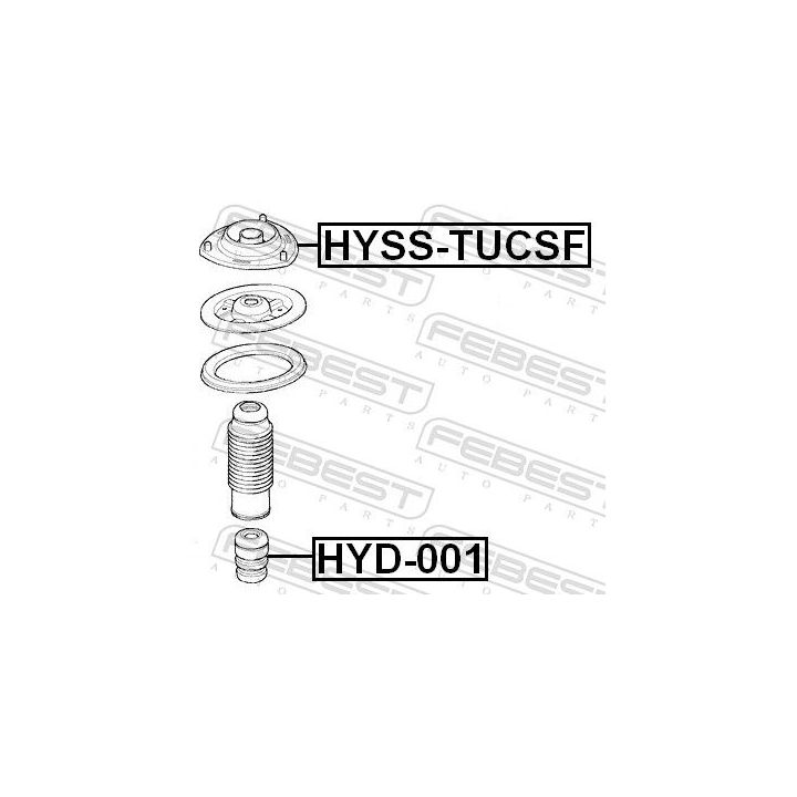 Atraminis buferis, pakaba FEBEST HYD-001